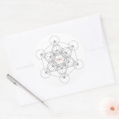 Mijn doos is een metatrons kubus. sticker. ronde sticker (Envelop)