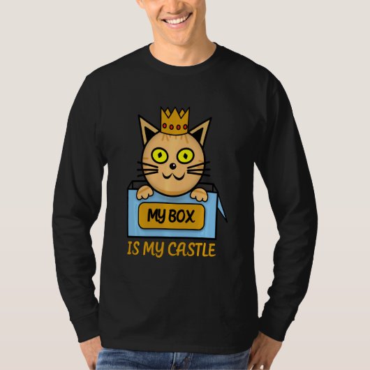 Mijn doos is mijn Castle-teken... mijn kat lijkt t T-shirt (Voorkant)