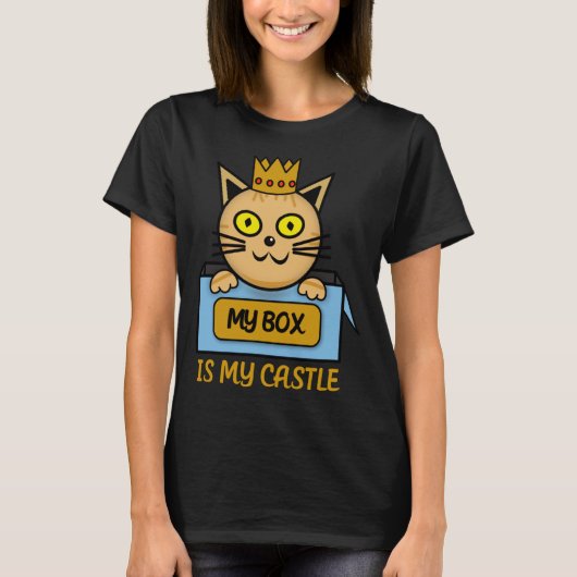 Mijn doos is mijn Castle-teken... mijn kat lijkt t T-shirt (Voorkant)