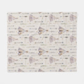 Mijn dorp Teepee Fleece Deken (Voorkant (Horizontaal))