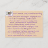 mijn douane zazzle visitekaartjes (Achterkant)