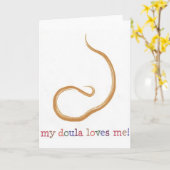 Mijn Doula houdt van me! Kaart (Gele Bloem)