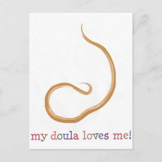 Mijn Doula houdt van mij! Briefkaart (Voorkant)