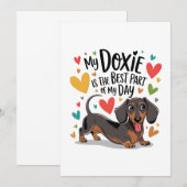 Mijn Doxie is het beste deel van mijn dag Aankondiging (Voorkant / Achterkant)