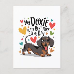 Mijn Doxie is het beste deel van mijn dag Feestdagenkaart