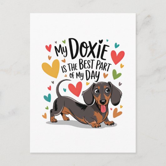 Mijn Doxie is het beste deel van mijn dag Feestdagenkaart (Voorkant)