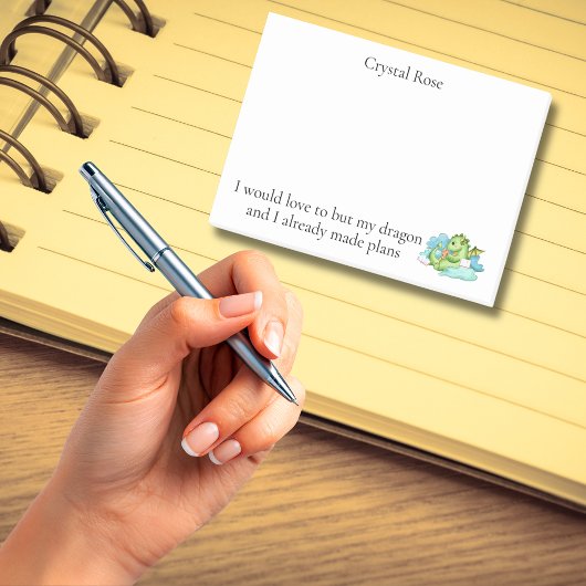 Mijn draak en ik hebben plannen gemaakt post-it® notes