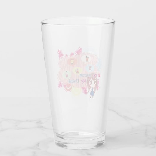 Mijn drank drinkware glas (Achterkant)