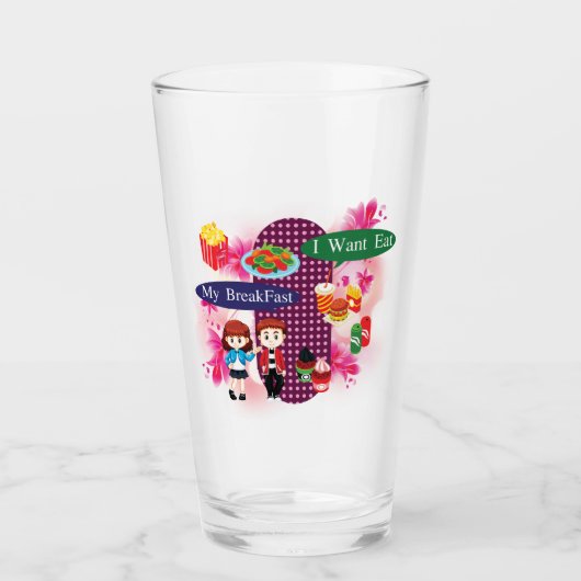Mijn drankgerei voor het ontbijt glas (Voorkant)