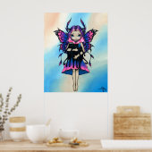 Mijn drie Katten die een zwarte kattekunst maken Poster (Keuken)