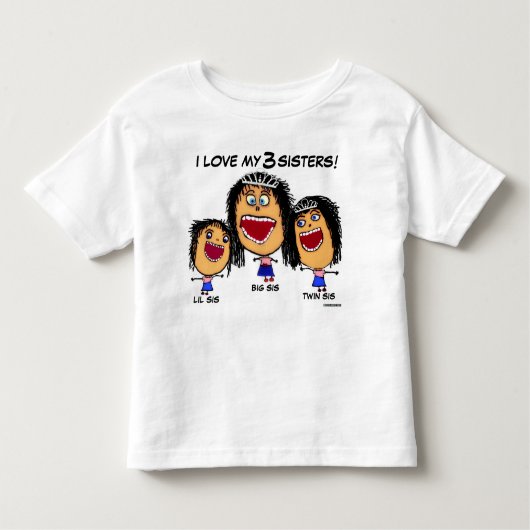 Mijn drie zussen Cartoon Kinder Shirts (Voorkant)