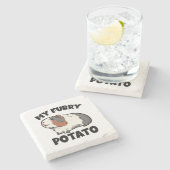 Mijn drijfmestvarkens stenen onderzetter (Zijkant)