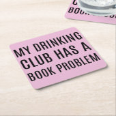 Mijn Drink club heeft een Onderzetter van het Boek (Schuin)
