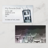 Mijn Drink-kaart Visitekaartje (Voorkant / Achterkant)