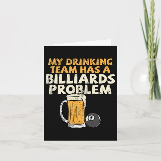 Mijn Drink team heeft een billiardprobleem Kaart (Voorkant)