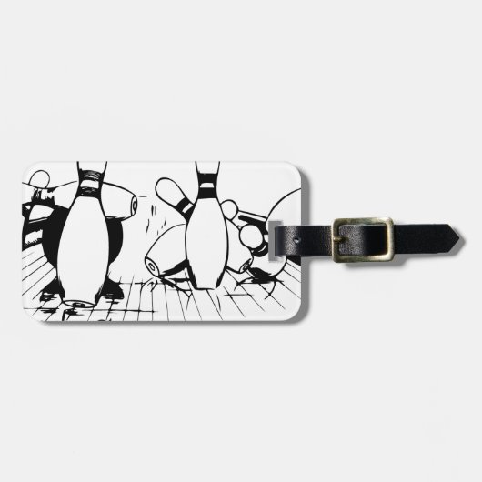 Mijn drink team heeft een bowlingprobleem bagagelabel (Voorkant horizontaal)