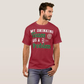 Mijn Drink team heeft een dartworp probleem T-shirt (Voorkant volledig)