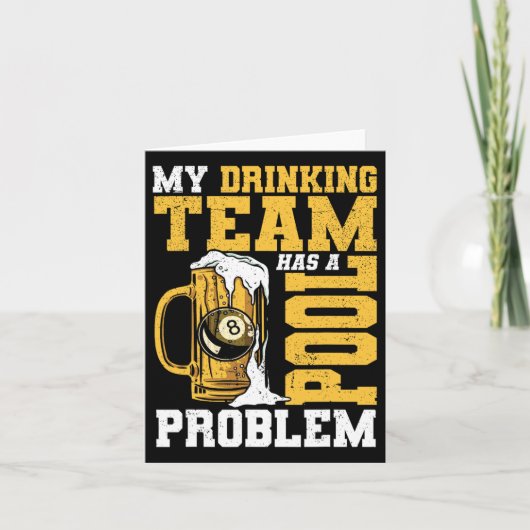 Mijn Drink team heeft een pool Probleem Pool Billi Kaart (Voorkant)