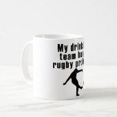 Mijn Drink team heeft een Rugby probleem Koffiemok (Voorkant links)
