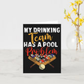Mijn Drink team heeft poolprobleem snooker biljart Kaart (Gele Bloem)