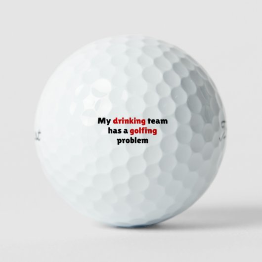 Mijn drinkteam heeft een golfprobleem golfballen (Voorkant)