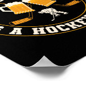 Mijn drinkteam heeft een hockeyprobleemspeler poster (Hoek)