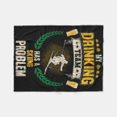 Mijn drinkteam heeft een ski probleem Funny Skier  Fleece Deken (Voorkant (Horizontaal))