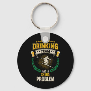 Mijn drinkteam heeft een ski probleem Funny Skier Sleutelhanger