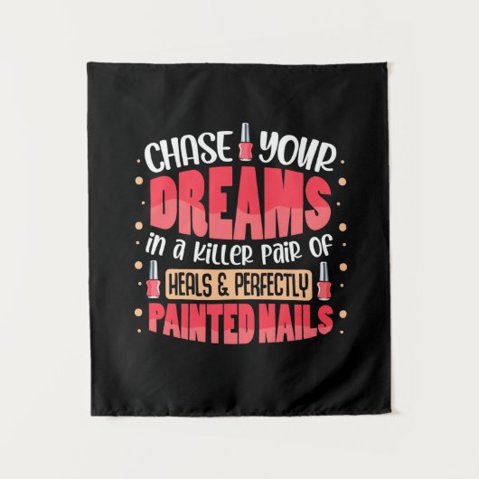 Mijn Dromen Geschilderde Nagels Wandkleed (Voorkant)