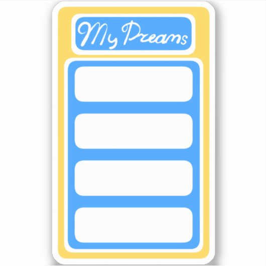 Mijn dromen planner sticker plakboek modern Nederl (Voorkant)