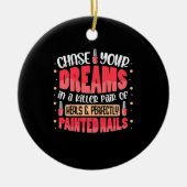 Mijn dromen schilderde nagels keramisch ornament (Voorkant)