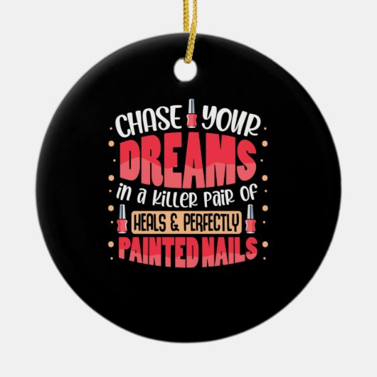 Mijn dromen schilderde nagels keramisch ornament (Voorkant)