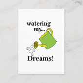 Mijn dromen water geven Kan Visitekaartje (Voorkant)