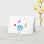 Mijn dromen Wenskaart Kaart (Gele Bloem)