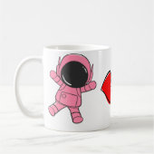 Mijn droom Astronut Eenvoudige Classic Minimalisti Koffiemok (Links)