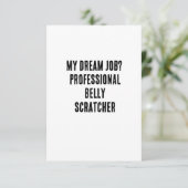 Mijn droombaan? Professionele buikkrabber Bedankkaart (Staand voorkant)