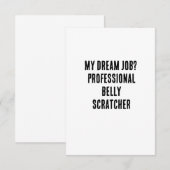 Mijn droombaan? Professionele buikkrabber Bedankkaart (Voorkant / Achterkant)