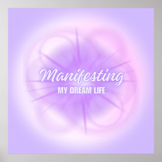 Mijn Droomleven Aura Gradiënt Esthetiek manifester Poster (Voorkant)