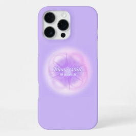 Mijn Droomleven Manifesteren Paarse Aura Glanzende iPhone 16 Pro Max Hoesje