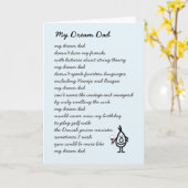 Mijn droomvader Een grappig vadersdagsgedicht Kaart (Gele Bloem)