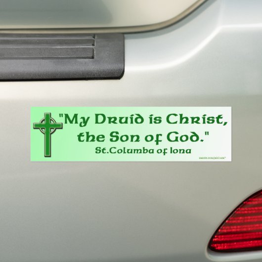 Mijn druïde is Christus, de Zoon van God.’ Bumpersticker (Op auto)