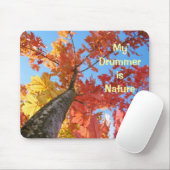 Mijn drummer is de Natuur! muismat Herfst Boom Bla (Met muis)