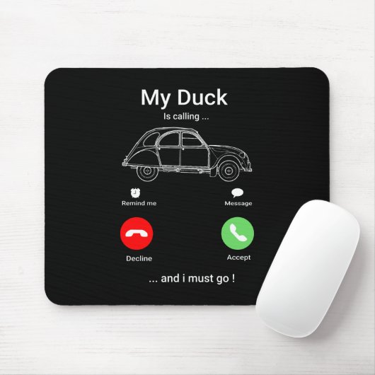 Mijn Duck belt | Funny 2CV Oldtimer Smartphone Muismat (Met muis)
