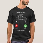 Mijn Duck belt | Funny 2CV Oldtimer Smartphone T-shirt (Voorkant)