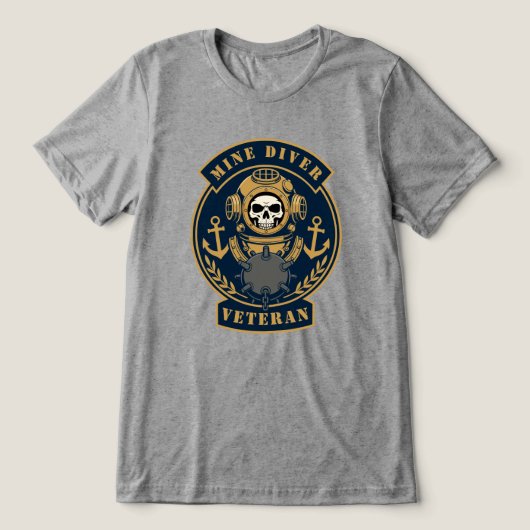 Mijn Duikerveteraan Tri-Blend Shirt (Design voorkant)