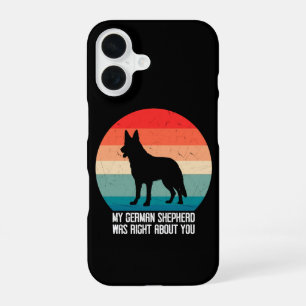 Mijn Duitse herder had gelijk over jou hond retro iPhone 16 Hoesje