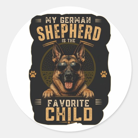 Mijn Duitse Herder Is Het Lievelingskind Sticker (Voorkant)