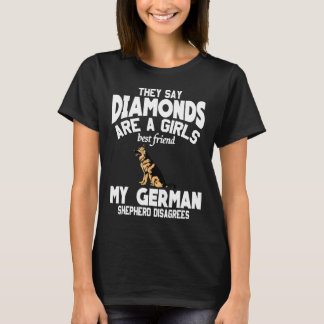 Mijn Duitse herder is mijn beste vriend niet diama T-shirt