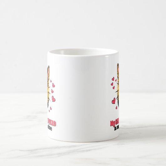 Mijn Duitse herder is mijn Valentijn Schattige Fun Koffiemok (Center)