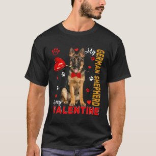 Mijn Duitse herder is mijn Valentijn Schattige hon T-shirt